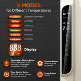 Food Warming Mat, 10s Fast Heating with 5 Modes & 10 Temp Settings, 0.5-10H Timer, Foldable & Easy-Clean Food Grade Silicone Mat for Desk, Table, Home Kitchen (White, 26 * 15 inch)