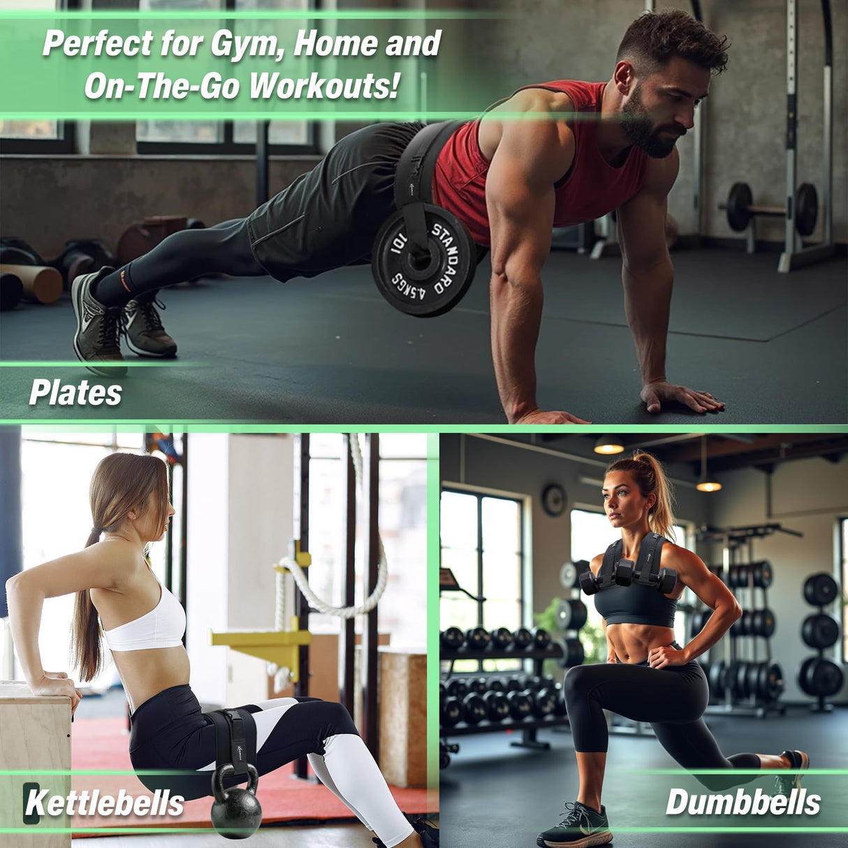 FitnessX Premium Hip Thrust Belt for Dumbbells Heavy, Kettlebells, and Plates, Hip Exercise Band for Weights, Ideal for Gym or Home Workouts