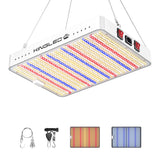 KingLED KP2000 LED Grow Light for Indoor Plants, Full Spectrum Plant Light with Veg & Bloom Mode, 200W Hanging Growing Lamp for Seed Starting Seedlings Vegetable Hydroponic Greenhouse, 3x3 Grow Tent