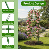 2 Pack Garden Obelisk Trellis for Climbing Plants, 72" Metal Rustproof Rose Trellis, Tower Potted Cages Plant Support for Flowers/Vegetables/Vines, Indoor Outdoor Garden Patio