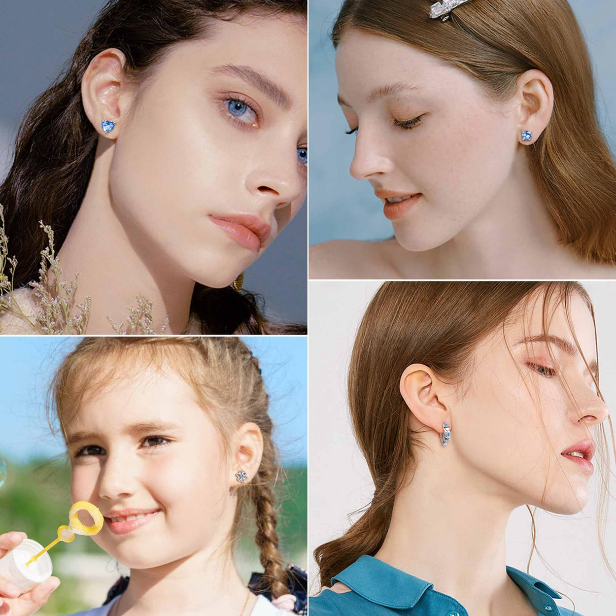 YADOCA 𝟵𝟮𝟱 𝗦𝘁𝗲𝗿𝗹𝗶𝗻𝗴 𝗦𝗶𝗹𝘃𝗲𝗿 Earrings for Girls Women