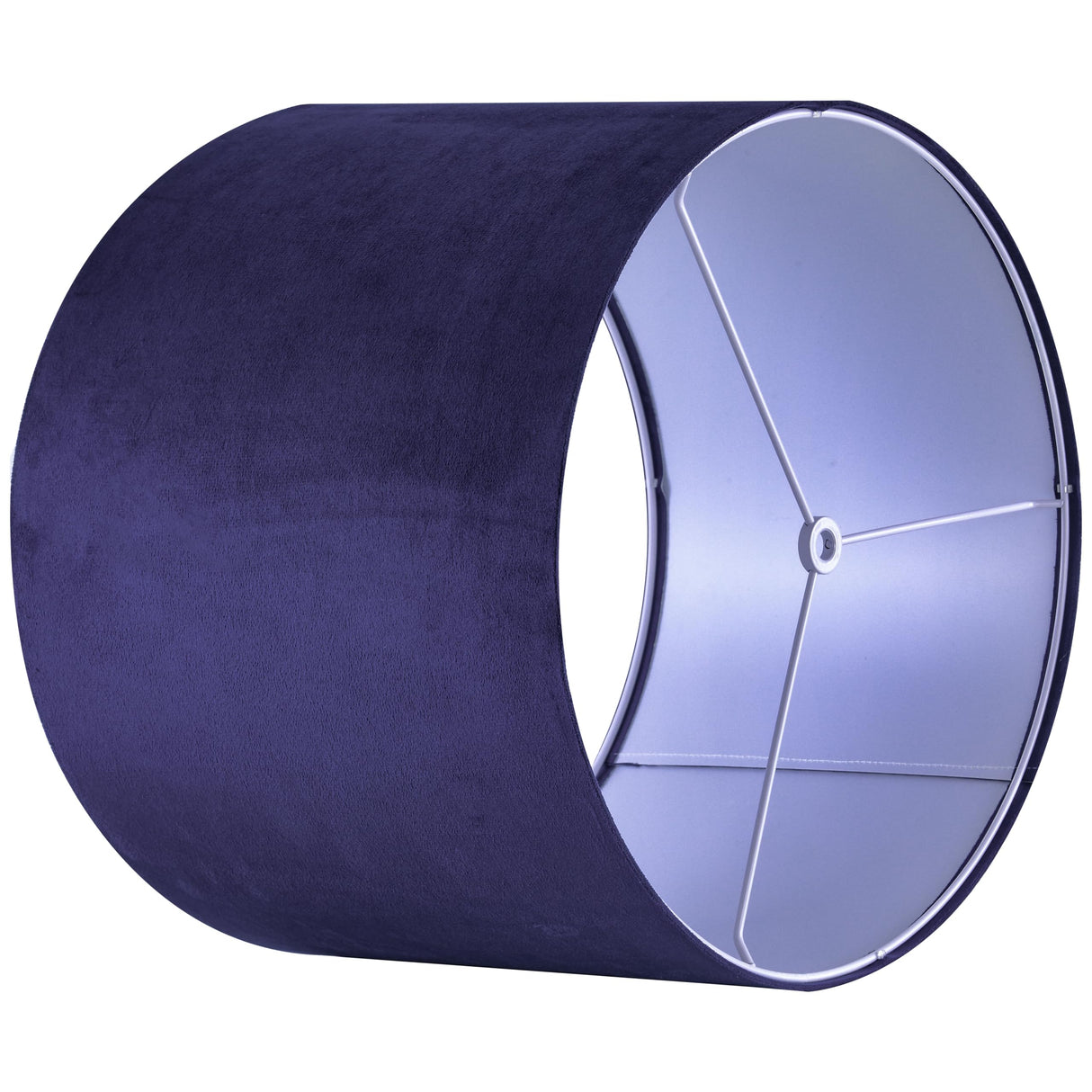 Dark Blue Velvet Drum Lamp Shade Modern Lampshade 13``Top×13``Bottom×10``High(Spider) Medium Lamp Shade for Table & Bedside Lamp Replacement Lampshades in Hand Crafted - By GO&SO