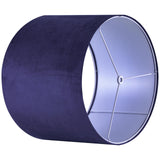 Dark Blue Velvet Drum Lamp Shade Modern Lampshade 13``Top×13``Bottom×10``High(Spider) Medium Lamp Shade for Table & Bedside Lamp Replacement Lampshades in Hand Crafted - By GO&SO