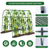 63"x47"x22" U-Shape Cucumber Trellis, Metal Plant Support with Net