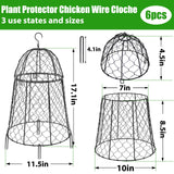 6 Pack Garden Cloches for Plants, Sturdy Chicken Wire Cloches Plant Cover