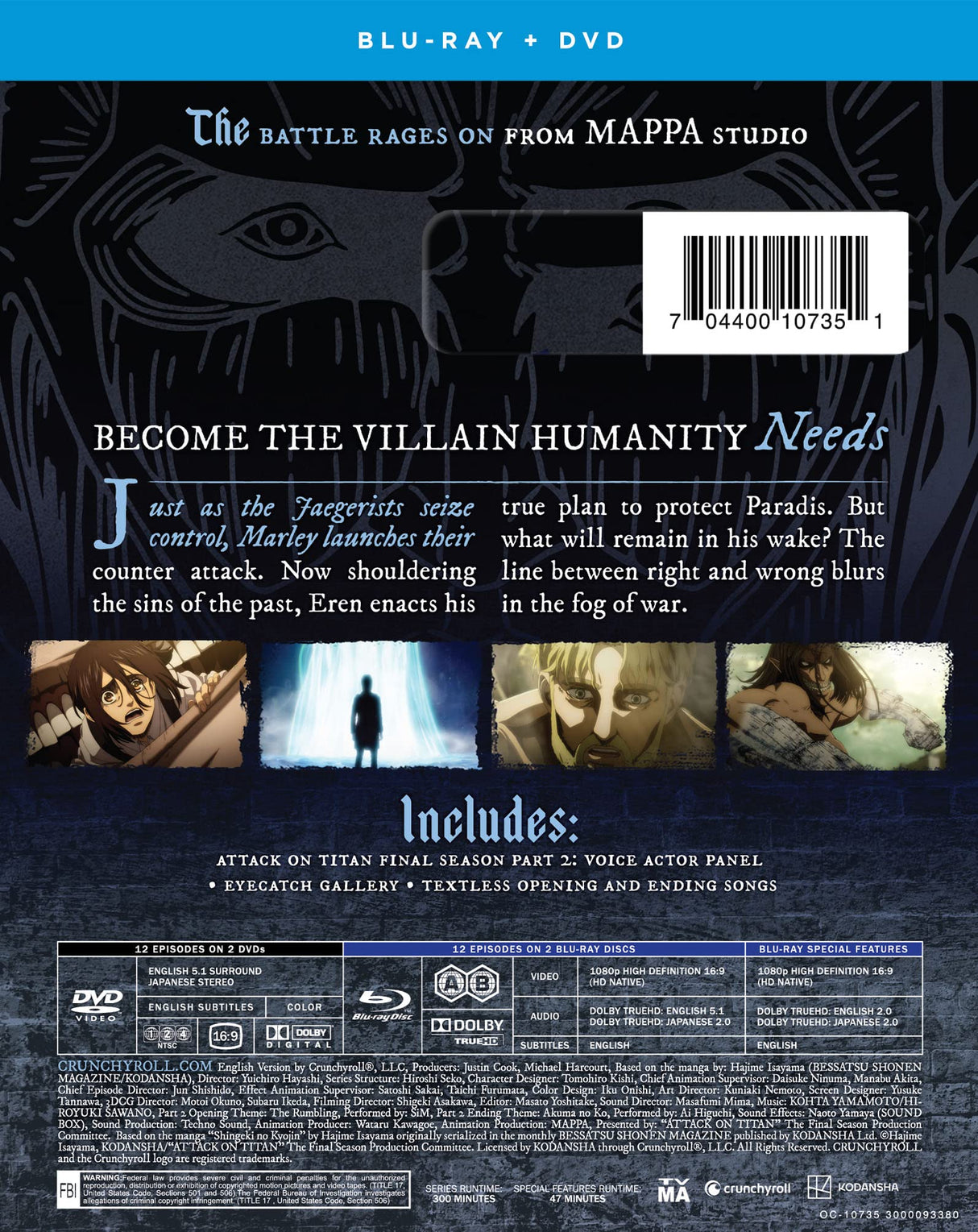 Attack on Titan: Final Season - Part 2 - Blu-ray + DVD