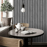 Yun-aeon Natural Wood Peel and Stick Wallpaper Grey Wood Slats - 17.3"x 300" Self-Adhesive Waterproof Vinyl Removable Wall Paper for Wall Decor Bedroom