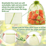 DECYOOL 120 Pcs Green Fruit Protection Bags 6x12 Drawstring Cover Bags