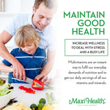 Maxi Health Chewable Multivitamin for Kids, Teens and Adults - Cherry Chewable Vitamins for Adults & Children - Kosher Kids Multivitamin + Iron (180 Tablets)