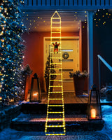 Toodour LED Christmas Lights - 10ft Christmas Decorative Ladder Lights with Santa Claus, Xmas Decorations Light for Indoor Outdoor, Window, Garden, Home, Wall, Xmas Tree Decor - Warm White