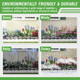 6 Inch Tall 20Ft White Landscape Edging Border with 7.8In Stakes,20Pcs