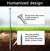16" Rebar Stakes 6 Pack, 1/2" Diameter Heavy Duty Galvanized Ground Anchors