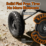 RONPOW 4.80/4.00-8 Flat Free Wheelbarrow Tire and Wheel, 16" Black 2-Pack
