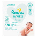 Pampers Baby Wipes, Sensitive, Water Based Wipe, Clinically Proven, Hypoallergenic, and Unscented for Babies, 1008 Wipes Total (12 Flip-Top Packs)