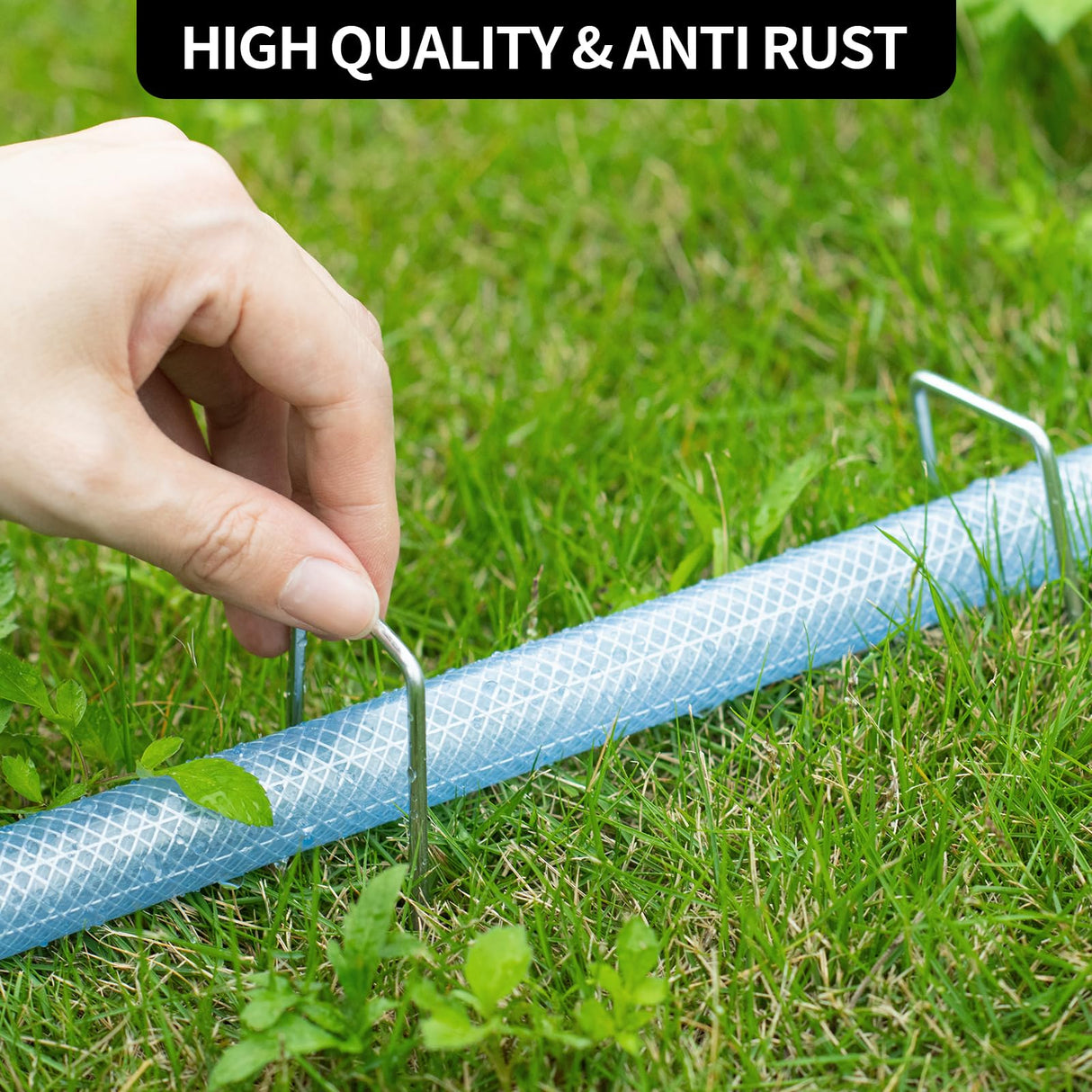 MAT 7-BANQUET Galvanized Landscape Staples 6 Inch 120 Pack Garden Stakes