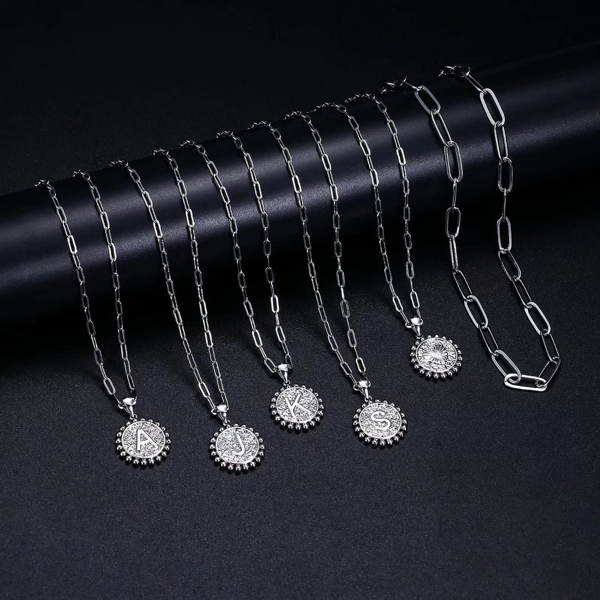 Yoosteel Gifts for Women Initial Necklace, Letter M Paperclip Necklace
