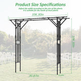 Supersize Flattop Garden Arch for Wedding - 106" L x 106" H Garden Arch Trellis for Climbing Plants Outdoor（Leg spacing 71"）