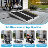 LEMNISCATE 2FT Wheelchair Ramps for Home Steps, Non-Skid Portable Handicap Aluminum Wheel Chair Ramps, 800LBS Capacity Folding Ramps for Wheelchairs for Homes, Entry, Shed, Doorways, Curbs, Stairs