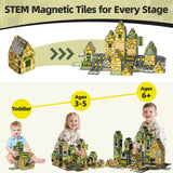 GobiDex Magnetic Tiles Army Toys Building Set for Kids Ages 3+