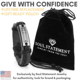 Soul Statement Men's Leather Cross Bracelet