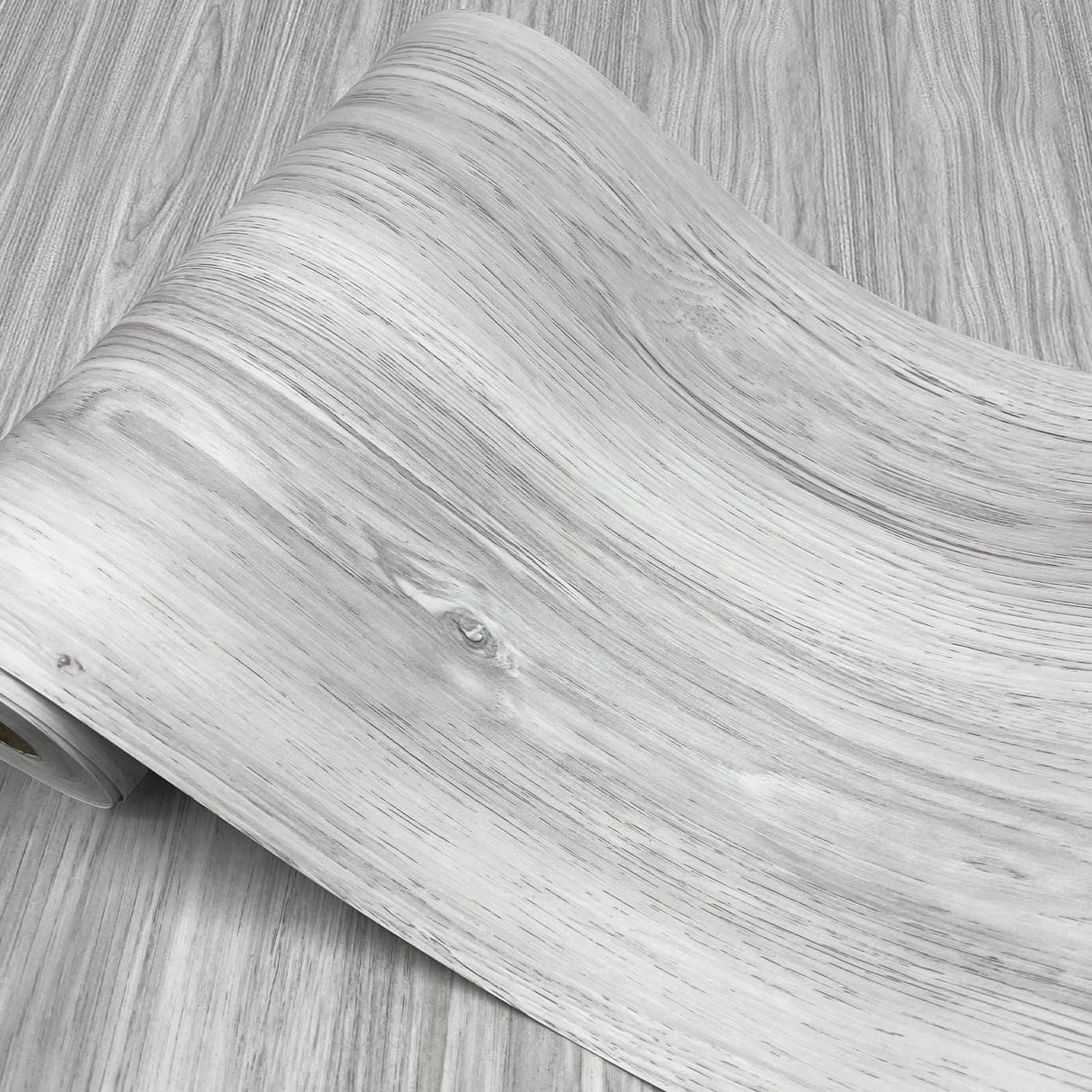 auxua Wood Grain Peel and Stick Floor Tiles – 11.8” Width, Full Roll Length of 394" – Versatile Design for Any Space, Light Color Self Adhesive Vinyl Flooring, Waterproof and Non-Slip Features