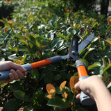 TRAMITEC Garden Hedge Shears, Manual hedge Clippers for Shaping Shrubs and Trimming Bushes. Hedge Clippers & Shears made with Durable Carbon Steel Blades, Shock-Absorbing Bumpers and Comfort Grips.