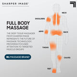 Sharper Image® Powerboost® Pro+ Hot & Cold Deep Tissue Massage Gun - 6 Speeds, 6 Attachments, 5-Hour Battery, Travel Case, Charging Base, Shoulder & Back Massager, Pain Relief Tool, FSA Eligible