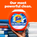 Tide Oxi Boost Power PODS Laundry Detergent Pods, 45 Count, HE Compatible, Stain Remover Plus Oxi Power, Removes Tough Set-In Stains