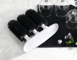 New Star Foodservice 54484 Triple Brush Bar Glass Washer - 3 Brushes - Suction Base, Non-Battery