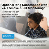 Kidde Smart Smoke and Carbon Monoxide Detector, Ring App Enabled for Real-Time Notifications, Wire-Free Interconnectivity, AA Battery Powered