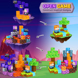 MyWodGame Magnetic Blocks Building Toys for 3 4 5 6 7 8 9 10 11 12 13 Year Old Boys Girls, Kids Magnetic Cubes Tiles Montessori Sensory Travel Magnet Toys Games Christmas Birthday Party Toddler Gifts