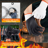 ANBOSON BBQ Gloves for Cooking Baking Grilling, 100 Count Disposable Nitrile Gloves and 4 Count Cotton Glove Liners Washable (10mil Nitrile, X-Large)