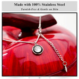Shining Design Personalized Glowing Birth Moon Phase Necklace with Gift Box