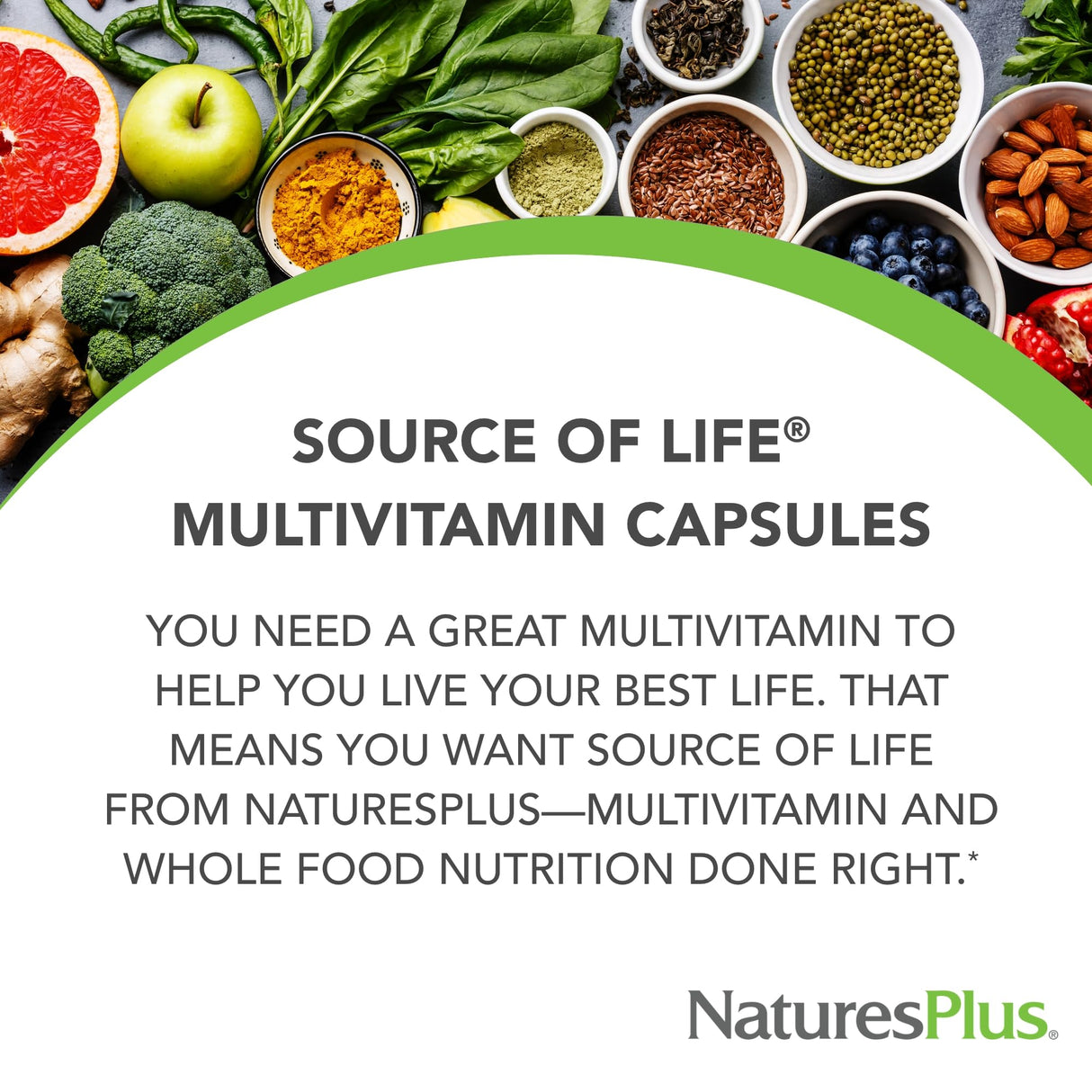 Natures Plus Source of Life - 180 Capsules - Multivitamin & Mineral Supplement - Supports Natural Energy & Overall Well-Being - Gluten Free, Vegetarian - 20 Servings