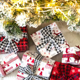 WRAPAHOLIC 30 Inch Christmas Wrapping Paper Roll - Jumbo Roll Rustic Holiday Woodland Scenes - Snowflake, Plaid, Reindeer - 4 Rolls - 30 Inch x 120 Inch Per Roll