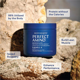 BodyHealth PerfectAmino Powder - BCAA and EAA Powder for Pre and Post Workout - Amino Acid Energy Drink for Men and Women to Support Lean Muscle and Recovery - Vanilla - 30 Servings