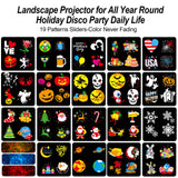 Brighter Halloween Decorations Projector Lights, 2025 Upgraded Holiday Projectors, Christmas Projector with 19 HD Replaceable Slides (Ocean Wave & Patterns), Waterproof Halloween Projector Light Show