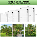 2PCS Large Fruit Tree Netting with Drawstring and Zipper, 6 x 6.6FT Blueberry Bush Netting Cover, Garden Bird Netting Plant Cover for Protect Plant Fruit Flower from Birds, Bugs, Cicadas, Insects