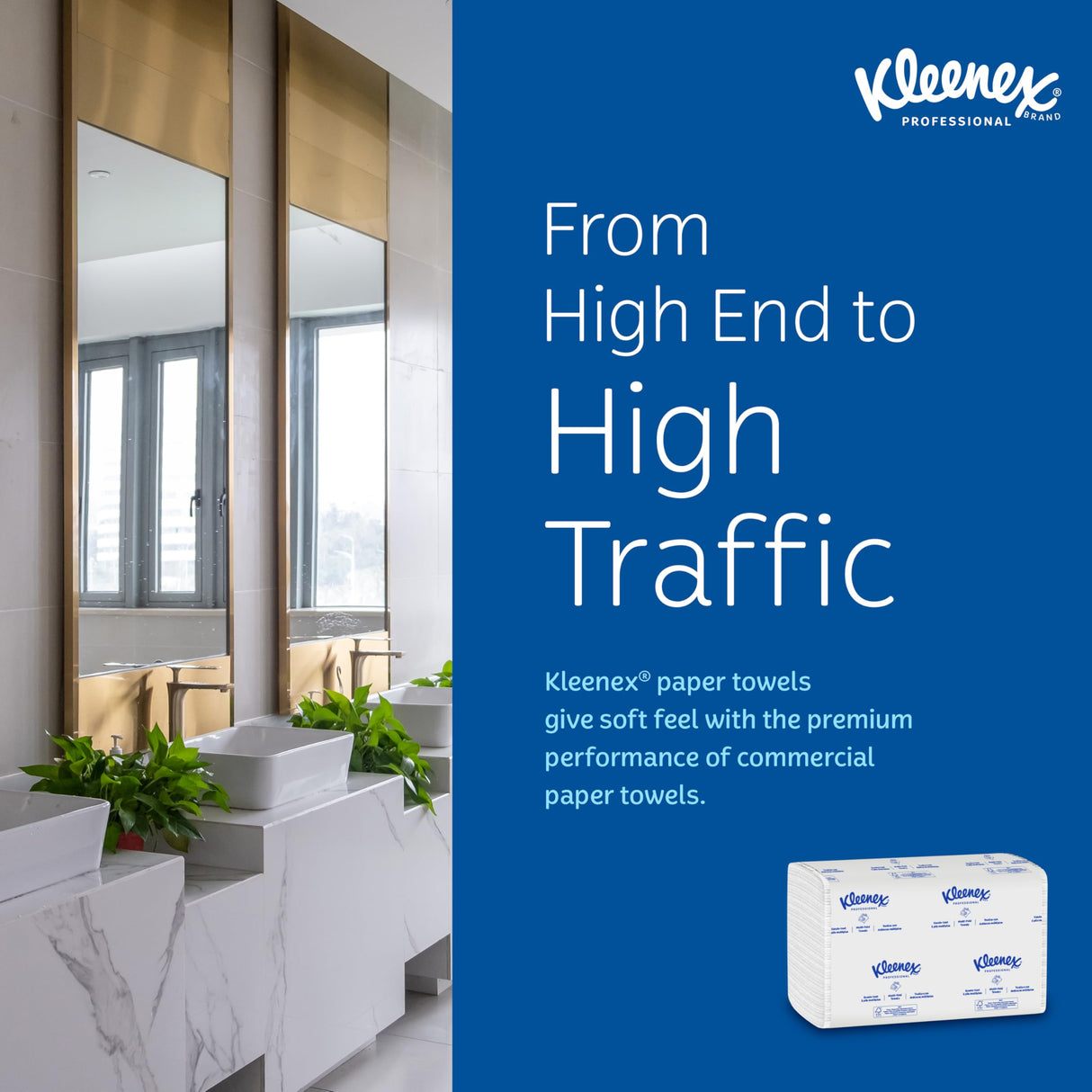 Kleenex Professional Universal Multifold Paper Towels, Bulk (01890), Absorbency Pockets, 9.2" x 9.4" Towel, White (150 Sheets/Pack, 16 Packs/Case, 2,400 Sheet Total)
