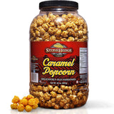 Stonehedge Farms Caramel Flavored Popcorn | 32 oz Large Tub | Perfect for Holidays and Christmas | Bulk Gourmet Popped Sweet Snacks | Made in the USA