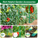 Qinzave 256PCS Garden Stakes Set with 75PCS 16 Inch Fiberglass Plant Sticks and Stake Arms, DIY 4ft 5ft 6ft 7ft 8ft Tomato Stakes, Garden Stakes for Vegetables Tomato Pepper Indoor Outdoor Plants