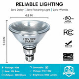 Lachesan PAR38 Halogen Flood Light Bulbs 2 Pcs, 90W 120V Halogen Bulb, E26 Base, 2700K Warm White Light for Indoor
