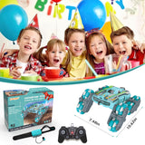 ZMMB 8 Wheel RC Stunt Car with Gesture Control, Spray & LED Lights, Double-Sided Off-Road Vehicle for Boys & Girls Ages 6-14, Ideal Christmas & Birthday Gift
