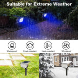 nipify 4 Pack Solar Spot Lights Outdoor, Solar Powered Waterproof Spotlight, Landscape Lighting for Outside Yard Garden Pathway,Blue