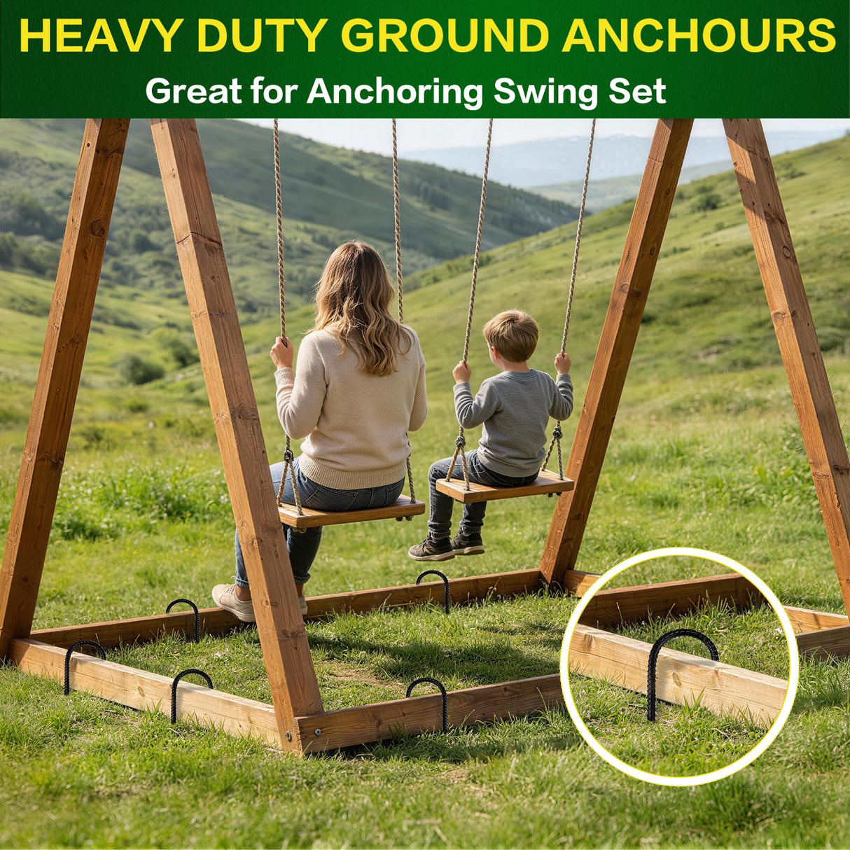 GESTONE 20 PCS Garden Ground Stakes 12" Rebar Stakes Heavy Duty J Shape