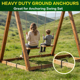 GESTONE 20 PCS Garden Ground Stakes 12" Rebar Stakes Heavy Duty J Shape