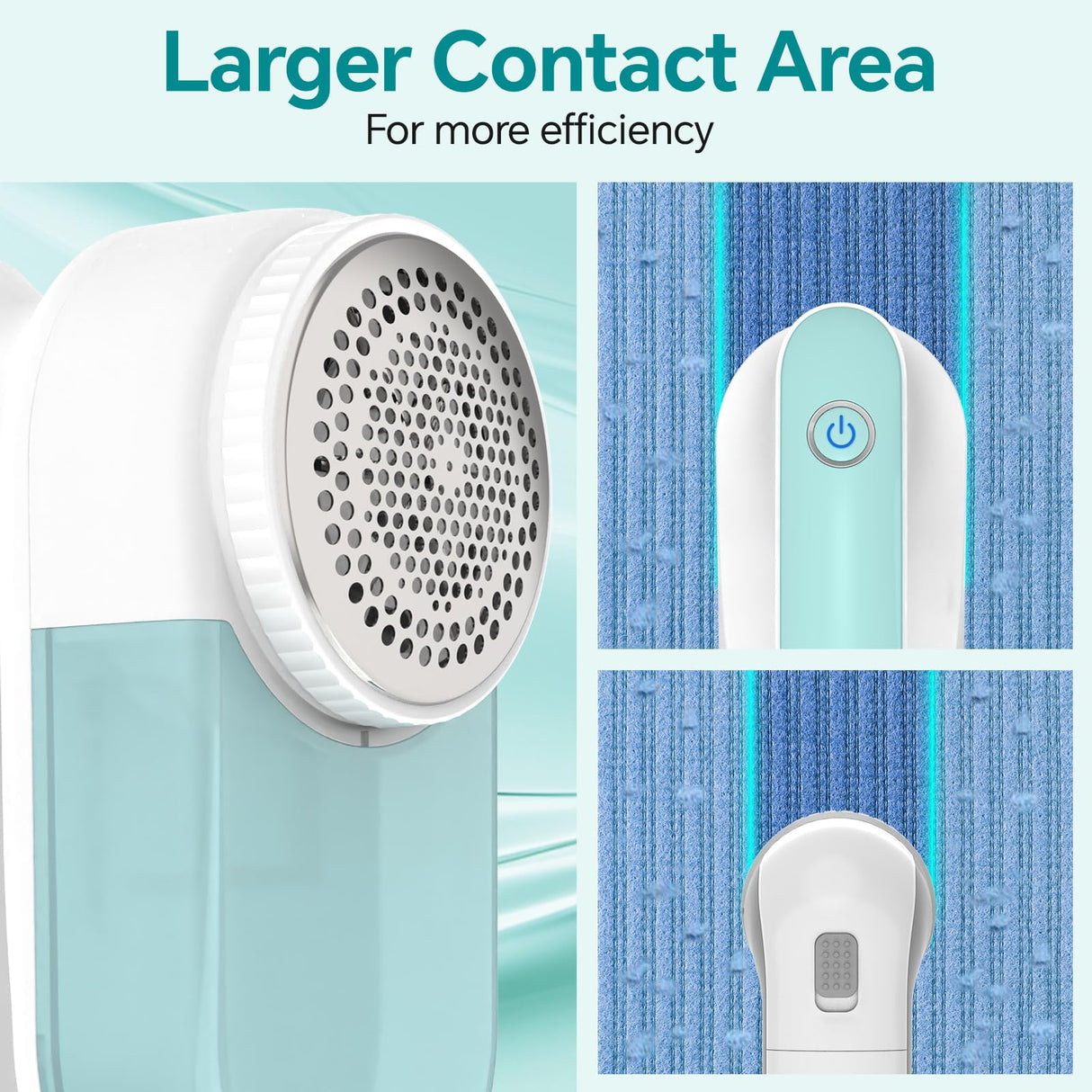 BEAUTURAL Fabric Shaver and Lint Remover, Rechargeable Sweater Defuzzer with 2 Speeds, 1 Replaceable 6-Leaf Blade, Remove Fuzz, Lint Balls, Pills, Bobbles for Clothes and Furniture