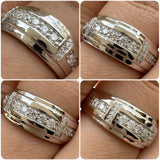 Heinlov Moissanite Mens Wedding Band 925 Sterling Silver D Color VVS1 Sz 11
