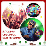 Leyndo 48 Pack LED Light up Rings Halloween Party Favors for Kids, Glow in The Dark Party Supplies Colorful Bumpy Jelly Rubber Finger Light for Halloween Treat Toy Christmas Goodie Bag Stuffers(Mixed)