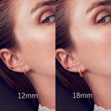 Kelli Myers 14K Gold Huggie Earrings Small Hoop Earrings 18mm